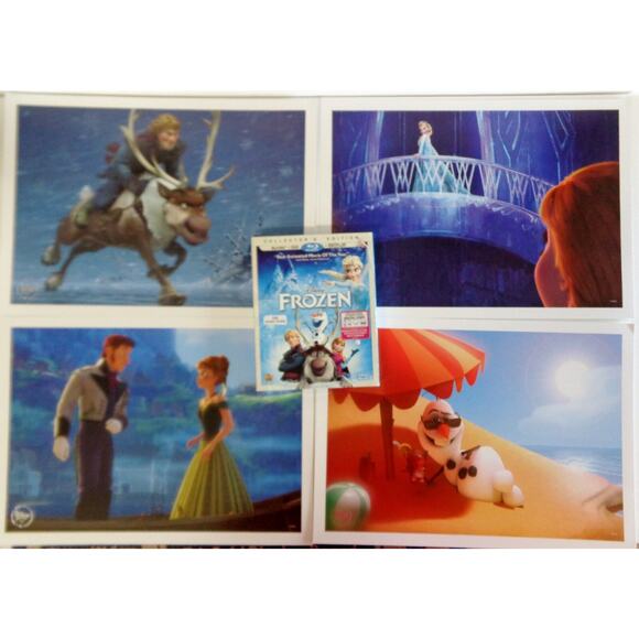 NEW Frozen Elsa Anna 4 LITHO PRINT Posters & MOVIE 2Disc BluRay DVD Digitial HD - Picture 10 of 12
